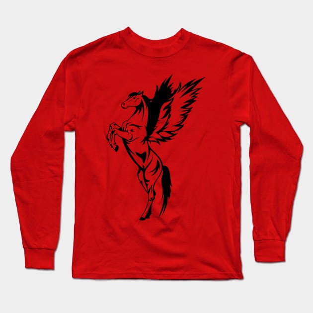 Pegasus Long Sleeve T-Shirt by arashbeathew